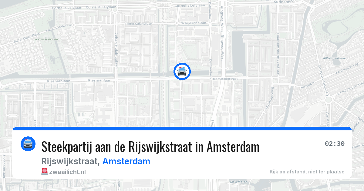 Steekpartij aan de Rijswijkstraat in Amsterdam — 4 jul 2026