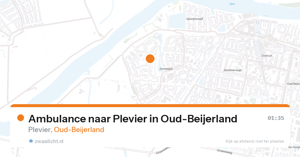 Ambulance naar Plevier in Oud-Beijerland — 26 aug 2026