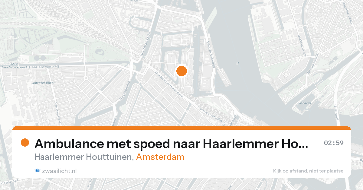Ambulance met spoed naar Haarlemmer Houttuinen in Amsterdam — 20 aug 2026