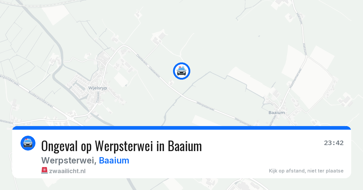 Ongeval op Werpsterwei in Baaium — 14 mrt 2026