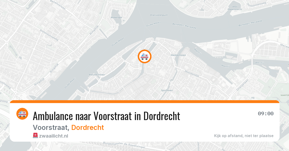Ambulance naar Voorstraat in Dordrecht — 7 jul 2026