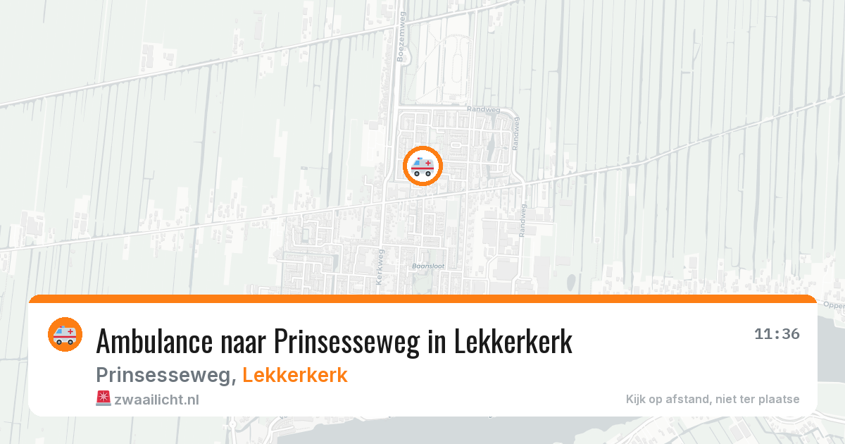 Ambulance naar Prinsesseweg in Lekkerkerk — 25 jun 2026