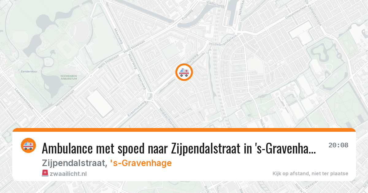 Ambulance met spoed naar Zijpendalstraat in 's-Gravenhage — 16 apr 2026