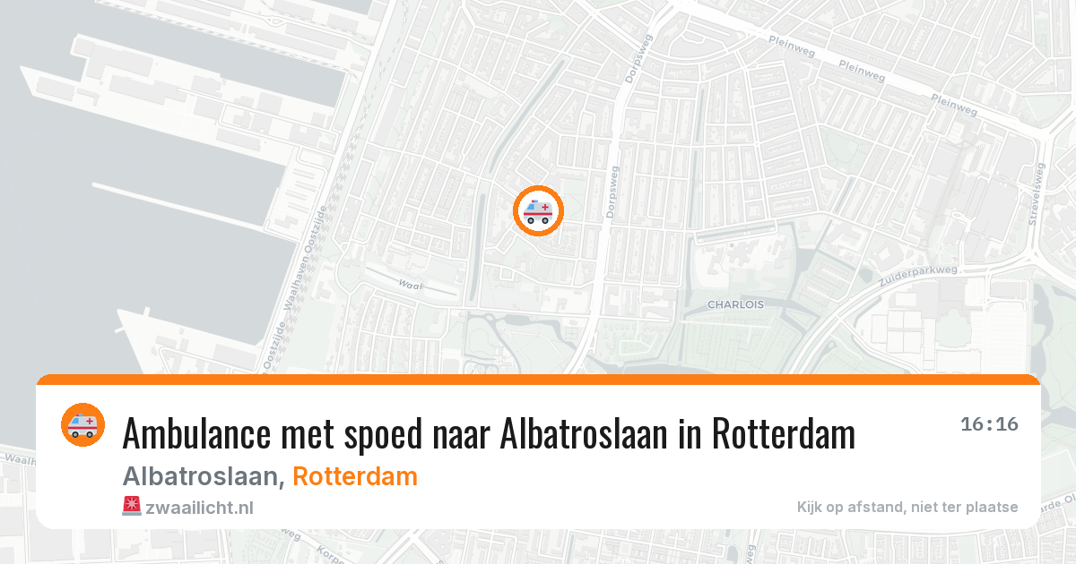 Ambulance met spoed naar Albatroslaan in Rotterdam — 6 jun 2026