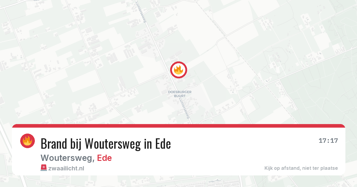 Brand bij Woutersweg in Ede — 21 jun 2026