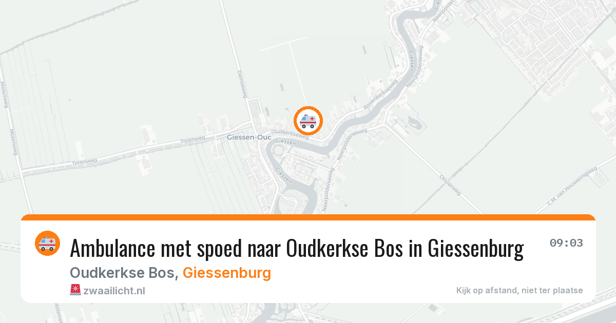 Ambulance met spoed naar Oudkerkse Bos in Giessenburg — 25 jan 2026