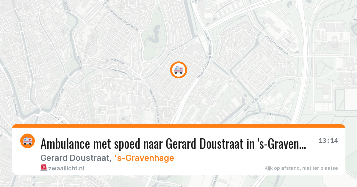 Ambulance met spoed naar Gerard Doustraat in 's-Gravenhage — 13 mrt 2026