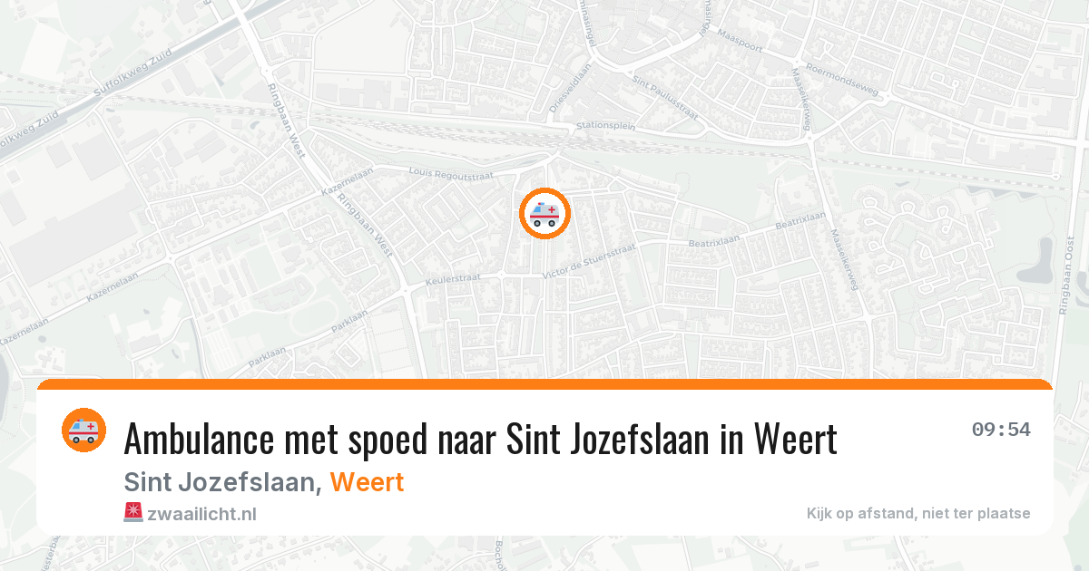 Ambulance met spoed naar Sint Jozefslaan in Weert — 29 mei 2026