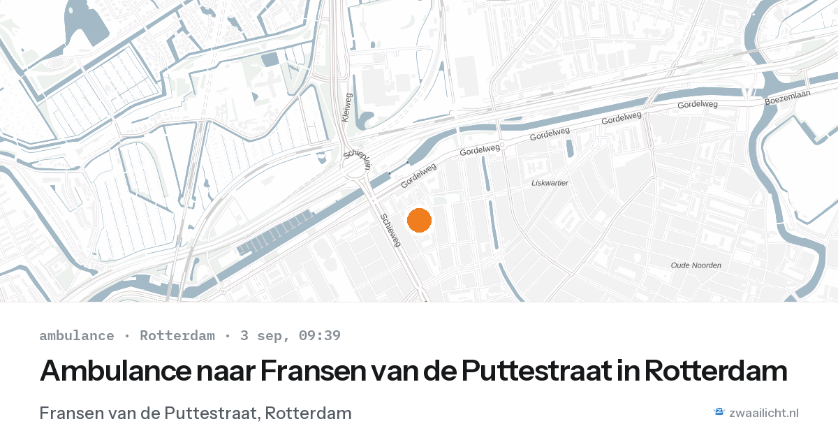 Ambulance naar Fransen van de Puttestraat in Rotterdam — 3 sep 2026