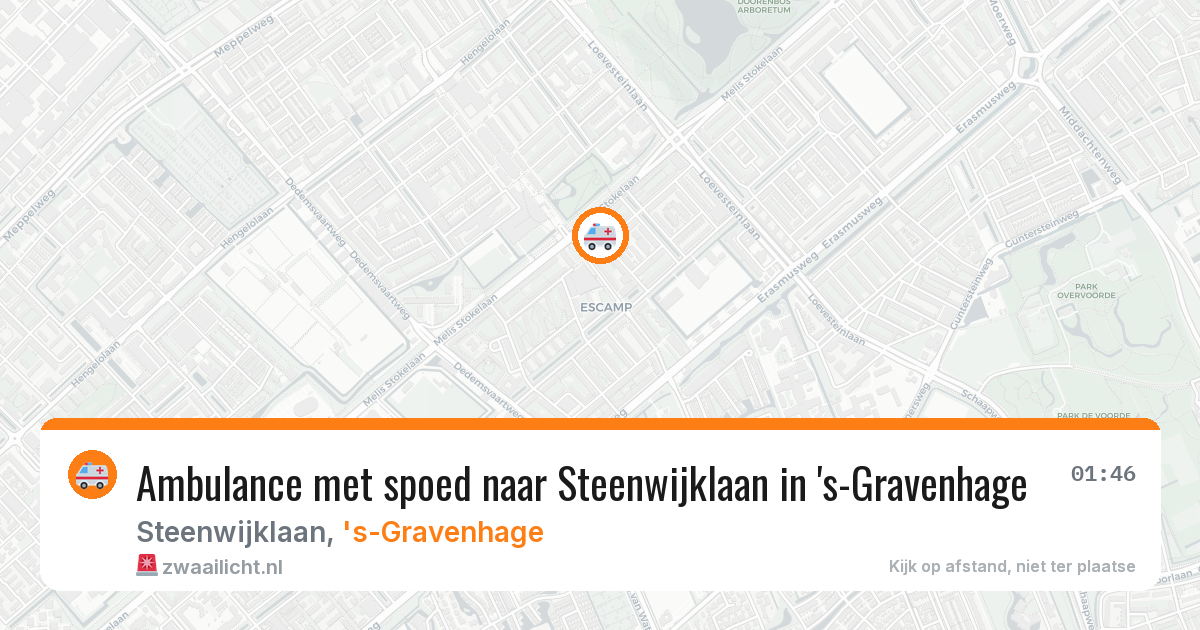 Ambulance met spoed naar Steenwijklaan in 's-Gravenhage — 2 mei 2026