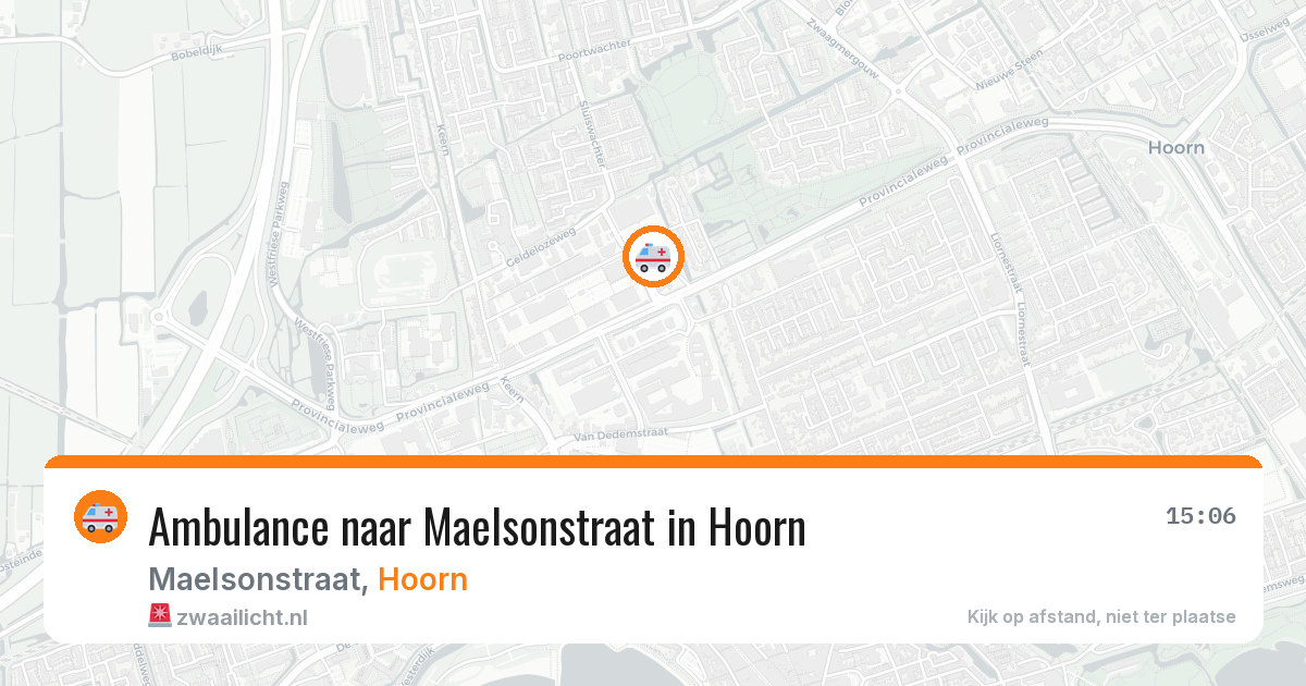 Ambulance naar Maelsonstraat in Hoorn — 11 aug 2026
