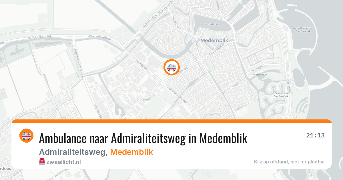 Ambulance naar Admiraliteitsweg in Medemblik — 31 mei 2026