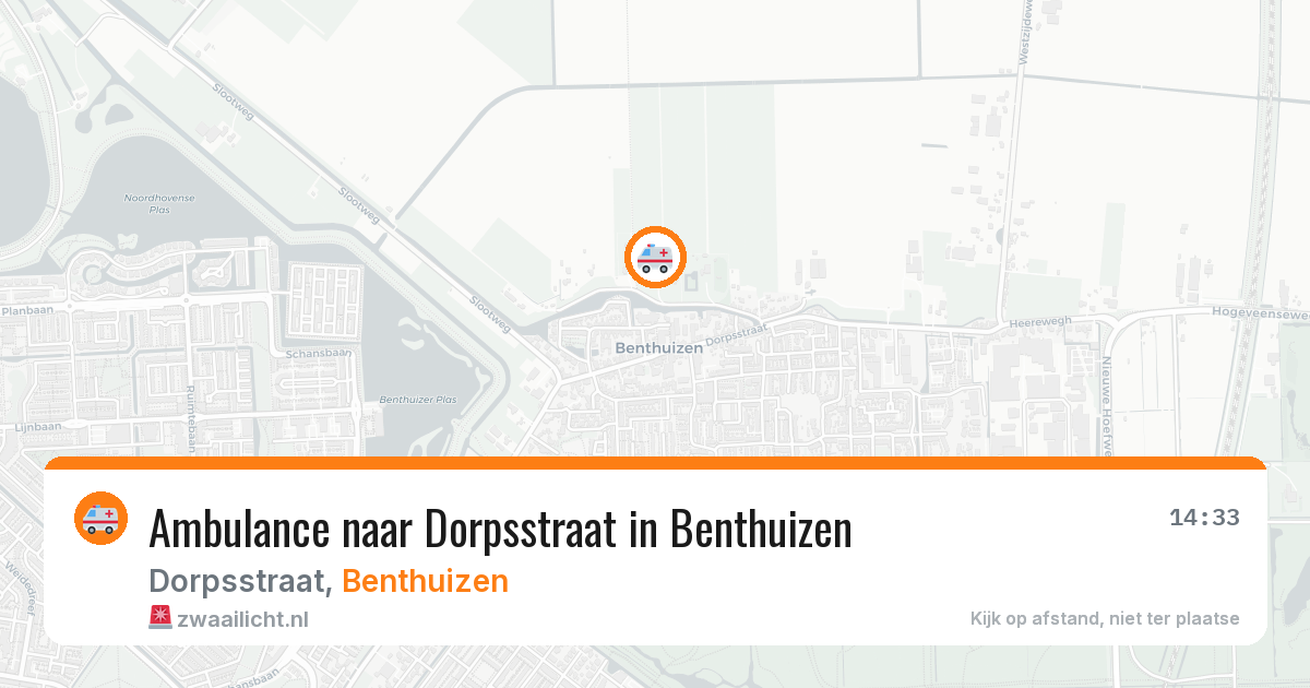 Ambulance naar Dorpsstraat in Benthuizen — 4 aug 2026