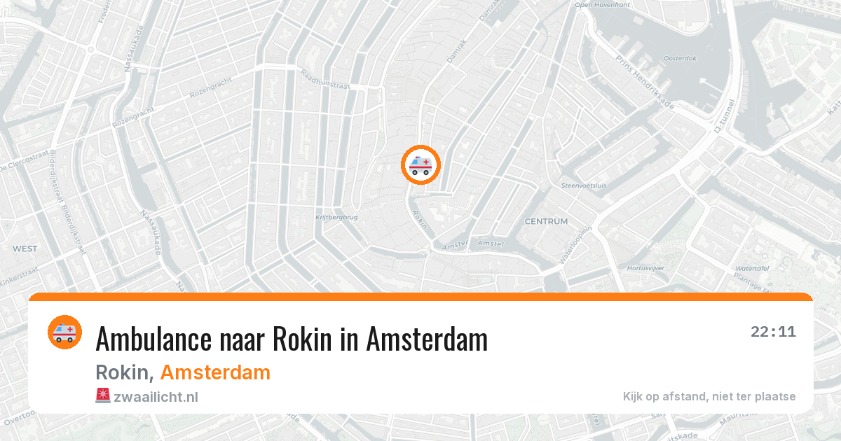 Ambulance naar Rokin in Amsterdam — 9 jul 2026
