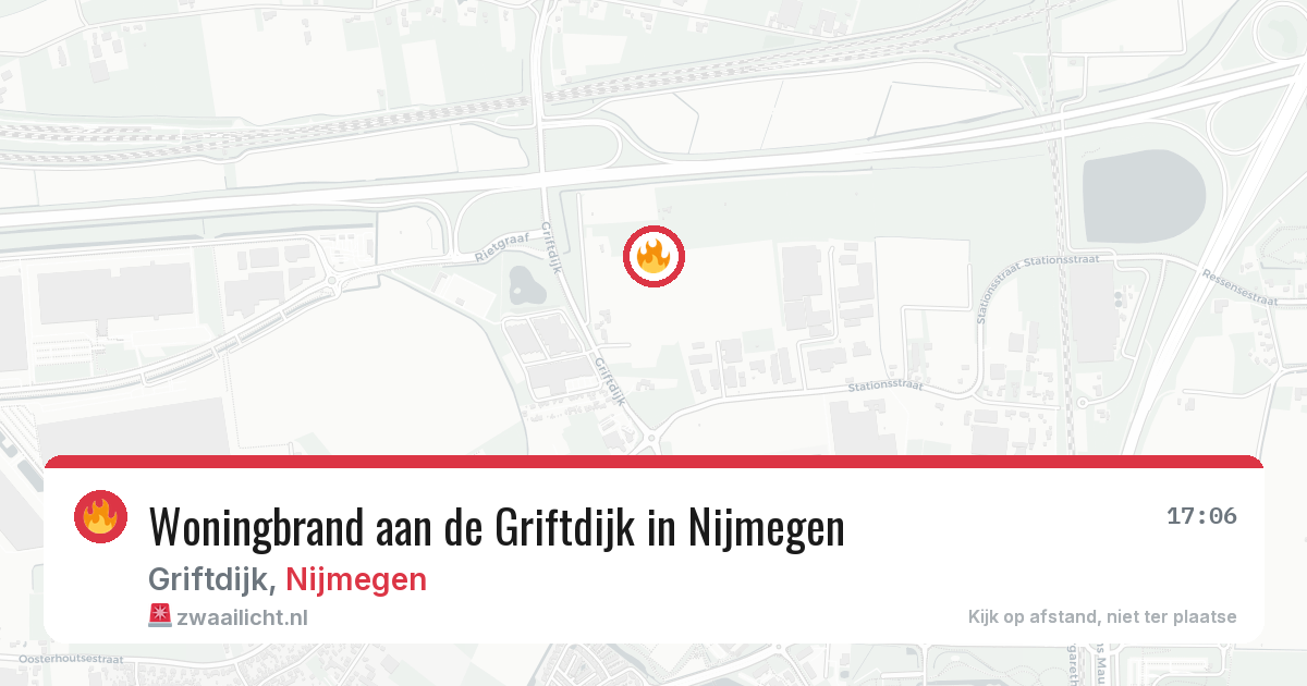 Woningbrand aan de Griftdijk in Nijmegen — 6 apr 2026
