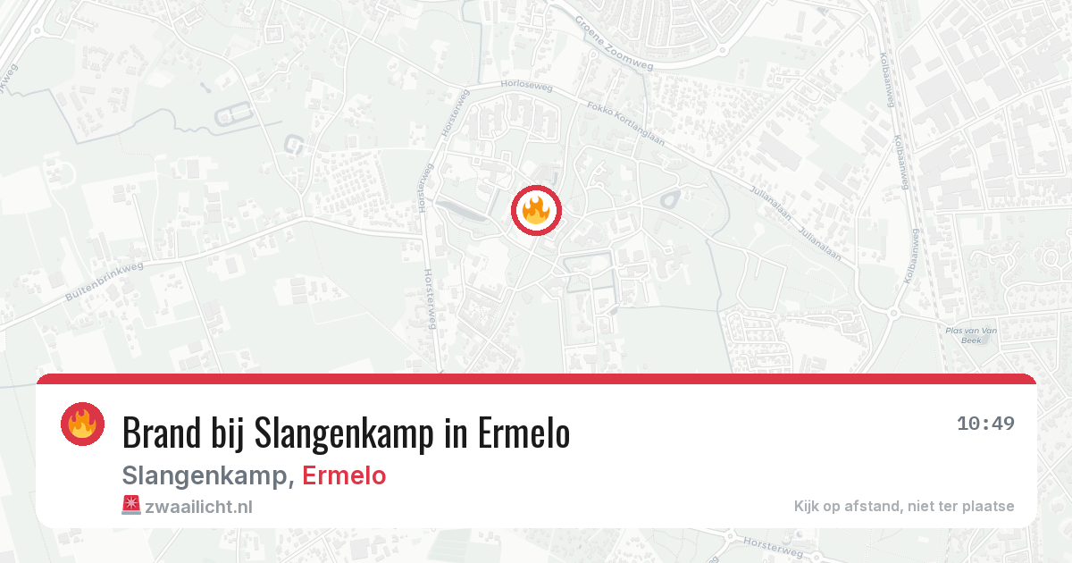 Brand bij Slangenkamp in Ermelo — 21 mei 2026