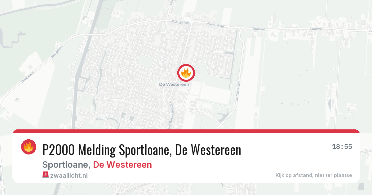 P2000 Melding Sportloane, De Westereen — 21 jul 2026