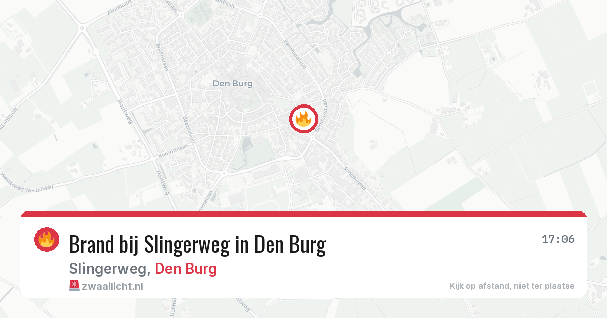 Brand bij Slingerweg in Den Burg — 11 mei 2026