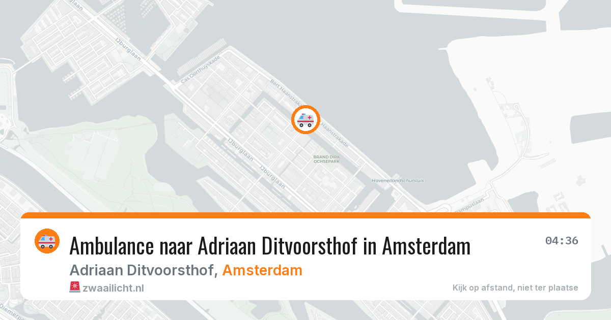 Ambulance naar Adriaan Ditvoorsthof in Amsterdam — 11 aug 2026