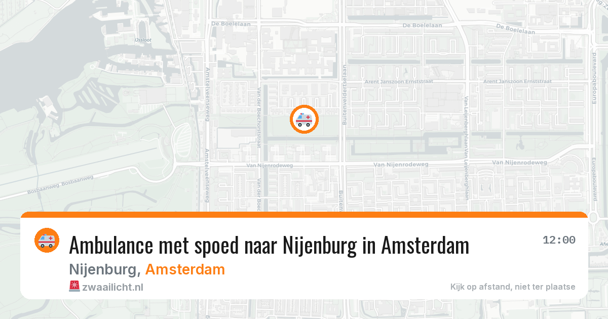 Ambulance met spoed naar Nijenburg in Amsterdam — 7 aug 2026