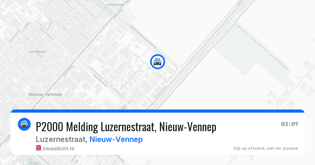 P2000 Melding Luzernestraat, Nieuw-Vennep — 11 aug 2026