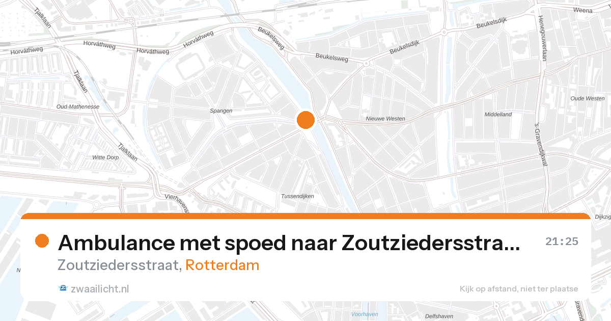 Ambulance met spoed naar Zoutziedersstraat in Rotterdam — 19 jul 2026