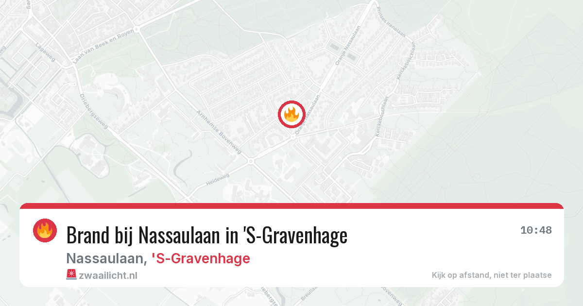 Brand bij Nassaulaan in 'S-Gravenhage — 22 mrt 2026