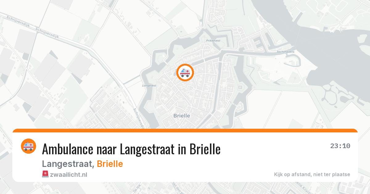 Ambulance naar Langestraat in Brielle — 22 mrt 2026