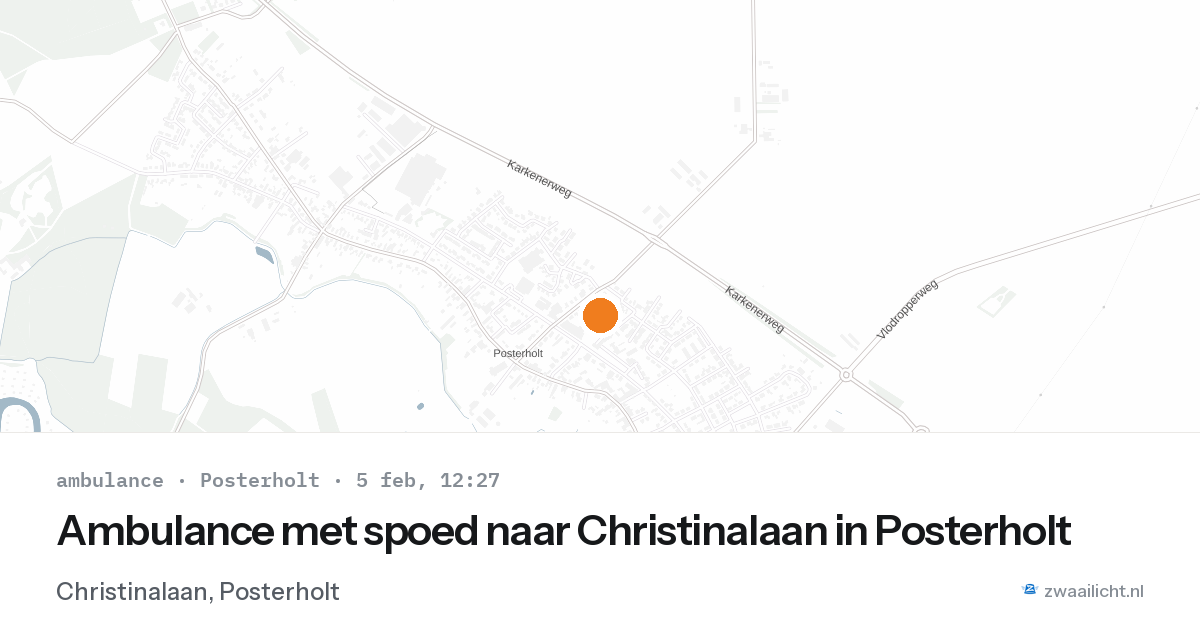 Ambulance met spoed naar Christinalaan in Posterholt — 5 feb 2026