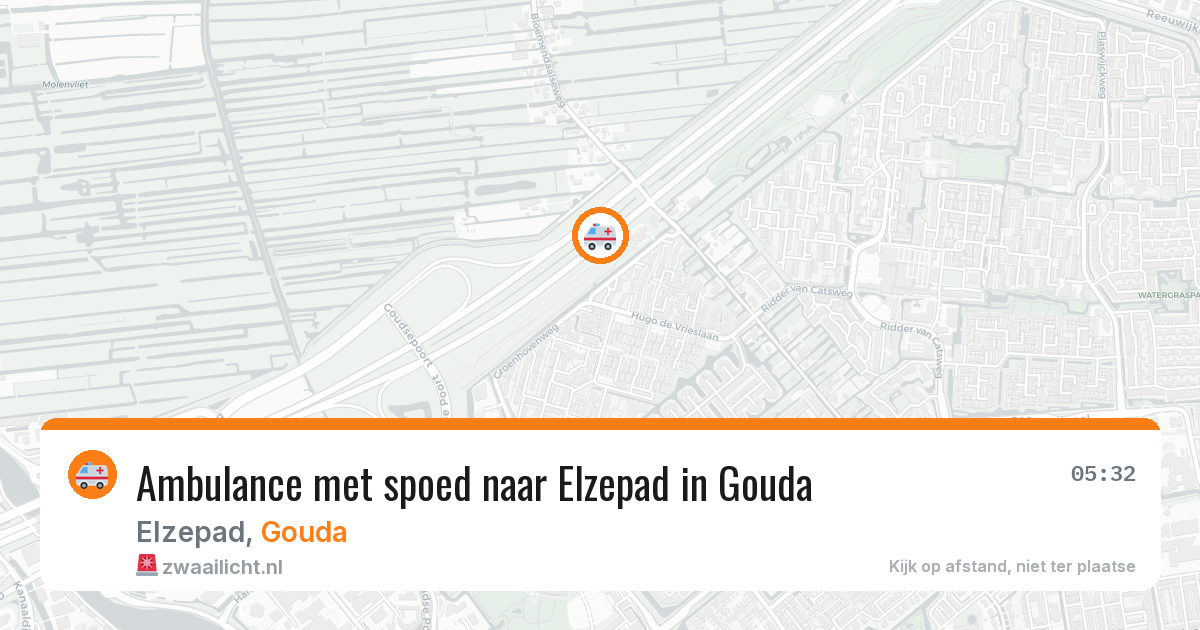Ambulance met spoed naar Elzepad in Gouda — 22 apr 2026