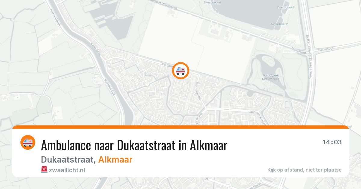 Ambulance naar Dukaatstraat in Alkmaar — 6 mei 2026