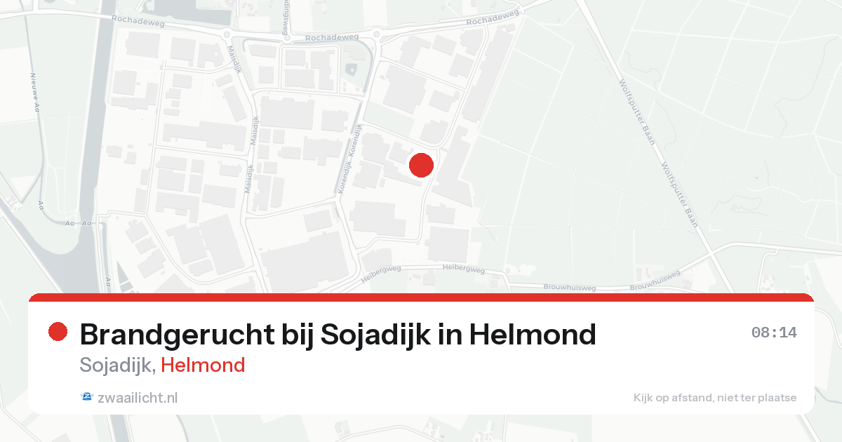 Brandgerucht bij Sojadijk in Helmond — 17 aug 2026