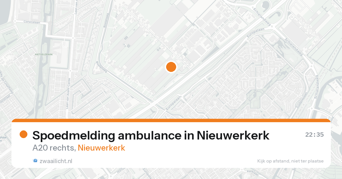 Spoedmelding ambulance in Nieuwerkerk — 16 aug 2026