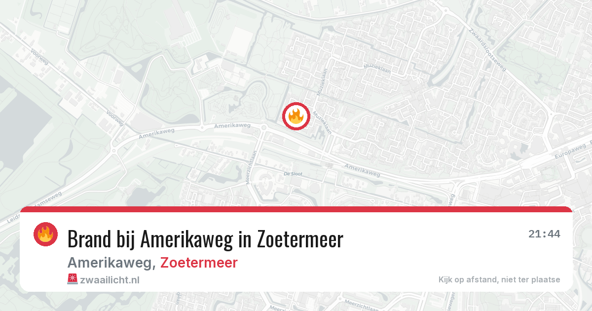 Brand bij Amerikaweg in Zoetermeer — 12 jul 2026