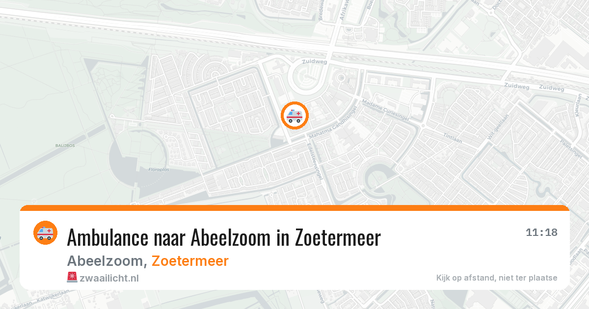 Ambulance naar Abeelzoom in Zoetermeer — 13 jun 2026