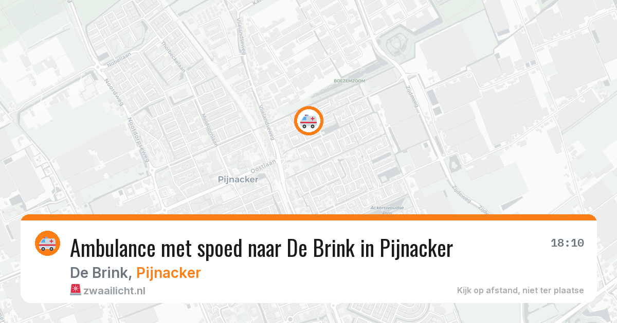 Ambulance met spoed naar De Brink in Pijnacker — 7 jun 2026