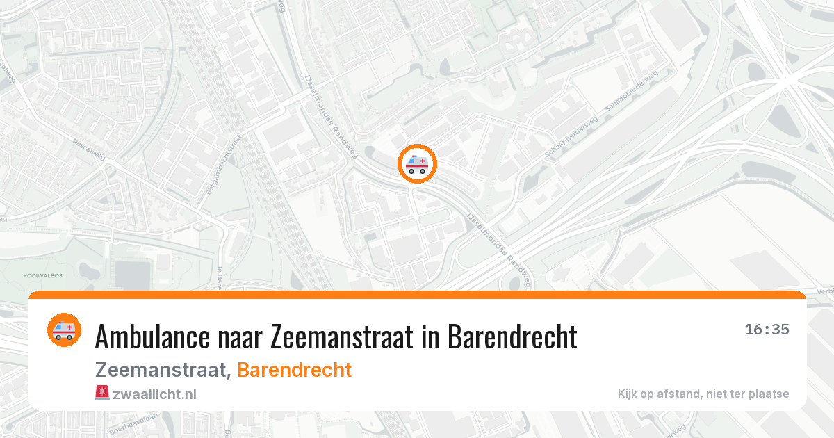 Ambulance naar Zeemanstraat in Barendrecht — 25 mei 2026