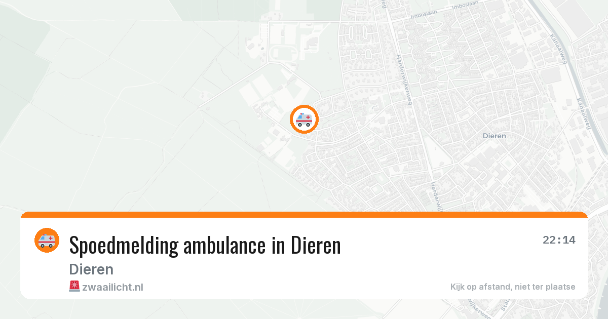 Spoedmelding ambulance in Dieren — 13 aug 2026