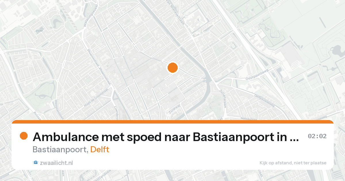 Ambulance met spoed naar Bastiaanpoort in Delft — 8 feb 2026