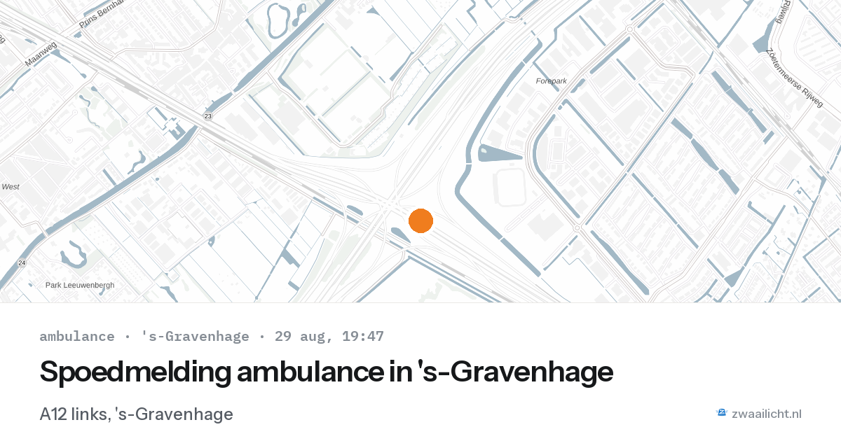 Spoedmelding ambulance in 's-Gravenhage — 29 aug 2026