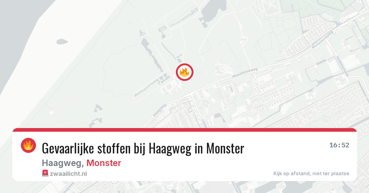 Gevaarlijke stoffen bij Haagweg in Monster — 2 aug 2026