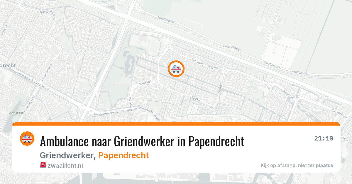 Ambulance naar Griendwerker in Papendrecht — 29 jul 2026