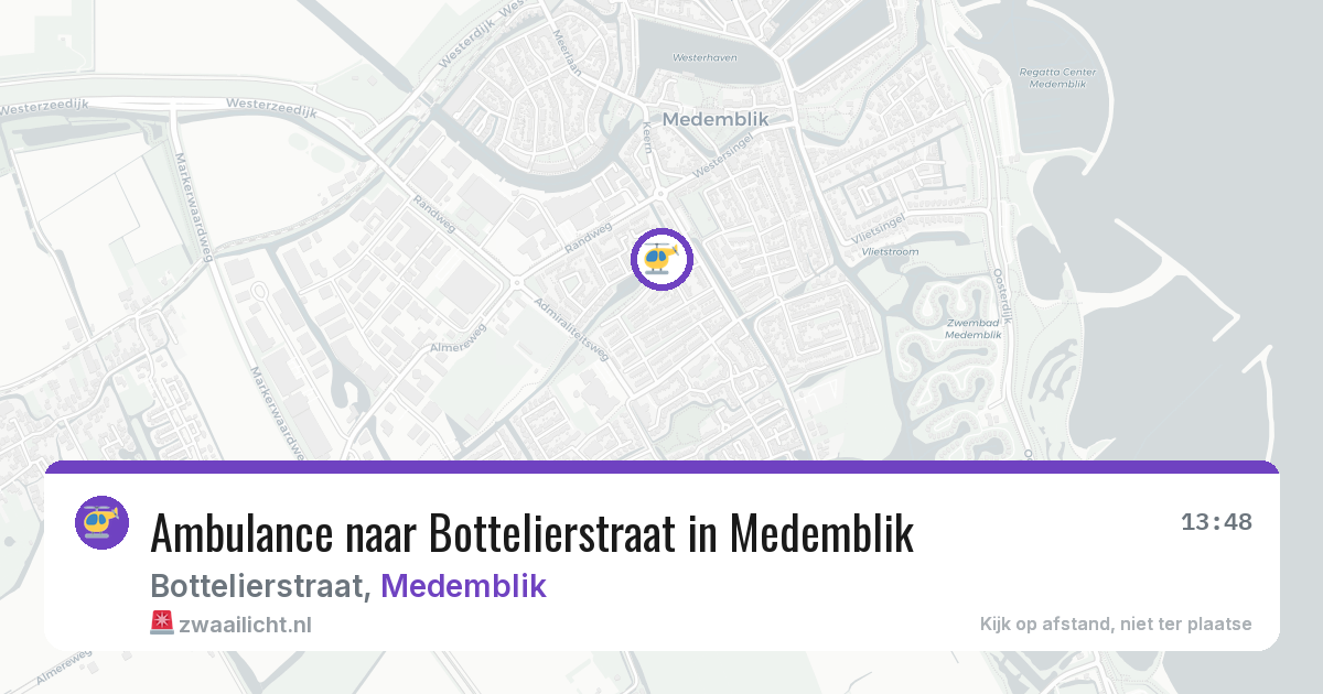 Ambulance naar Bottelierstraat in Medemblik — 2 aug 2026