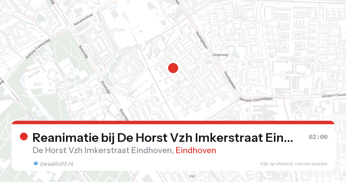 Reanimatie bij De Horst Vzh Imkerstraat Eindhoven in Eindhoven — 1 feb 2026