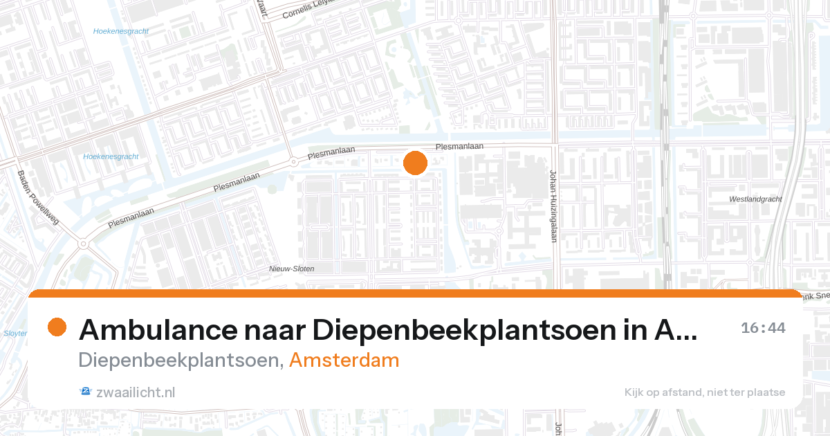 Ambulance naar Diepenbeekplantsoen in Amsterdam — 27 aug 2026