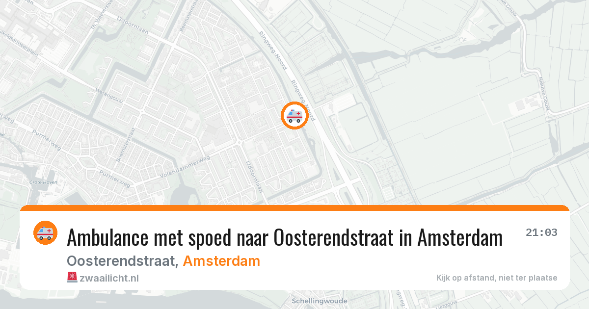 Ambulance met spoed naar Oosterendstraat in Amsterdam — 24 jun 2026