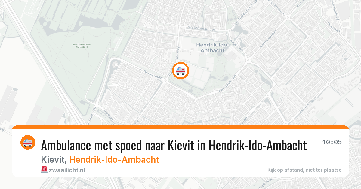 Ambulance met spoed naar Kievit in Hendrik-Ido-Ambacht — 12 jun 2026