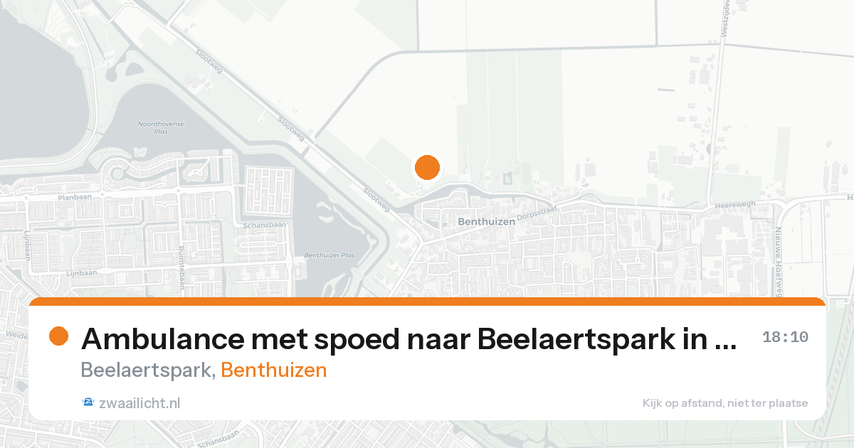 Ambulance met spoed naar Beelaertspark in Benthuizen — 22 aug 2026
