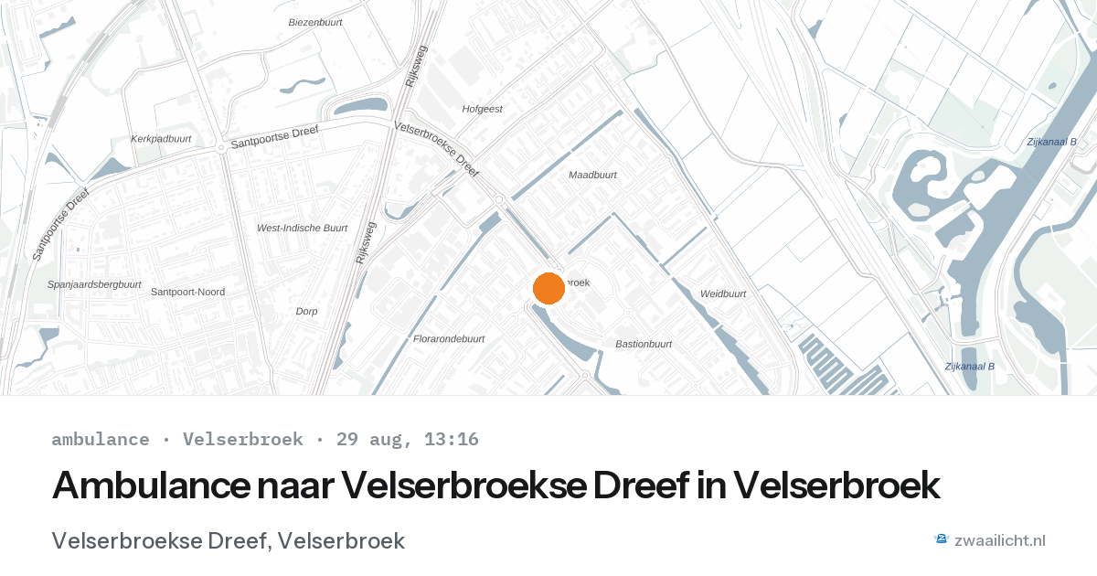 Ambulance naar Velserbroekse Dreef in Velserbroek — 29 aug 2026