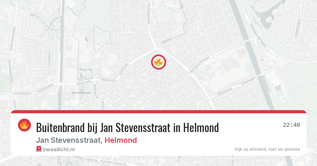 Buitenbrand bij Jan Stevensstraat in Helmond — 29 jun 2026
